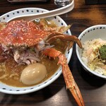 289008972 - 濃厚蟹トマト味噌クラ〜ムら〜麺+焼チーズバジル海老ご飯