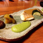 草庵　田なか - 旬の野菜とイサキ様～枝豆のソースがいいバランス！