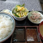 かない亭 - 満腹セットのご飯