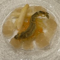 フランス料理 タンモア - 鮎にホタテのジュレを添えて