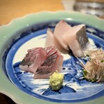 日本料理FUJI - 漠然と、鯵はこういう味、鰆はこういう味ってイメージできるものがありますが、どちらも完全に別モノ！
      鯵は驚きの弾力だし、鰆はパサつきなど皆無で、これまで味わったことのない旨味。
      焼津パワー全開です！