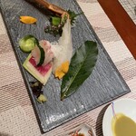 銀座 蟹みつ - ずわい蟹洗い　桜鯛