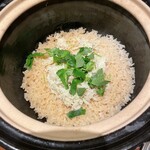 銀座 蟹みつ - ずわい蟹炊き込みご飯