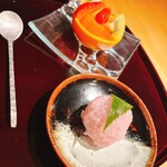 御料理 ふじ田 - オレンジ キウイ いちご 桜もち