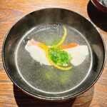 御料理 ふじ田 - つり金目鯛の酒蒸し 菜の花 かぶ