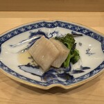 鮨桂太 - 平貝と菜花の餡掛け