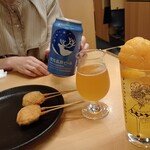 串カツあらた - ドリンクが果物たっぷり、ミカンもフレッシュで甘みたっぷり。