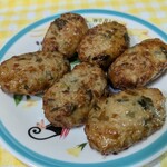 ハマケイ - 葱とクワイの鶏団子@\52円
