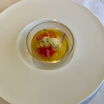 上野精養軒本店 グリル - ホワイトアスパラガスのバヴァロア　オマールのジュレ添え