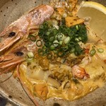 町屋源 - ホタテとエビのカニミソ黄金焼き（980円）