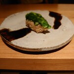 鮨処 石ばし - 菜の花の昆布じめ