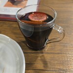 キッチン ブルー グローブ - ホットワインは、身体が暖まります