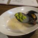 キッチン ブルー グローブ - むき枝豆