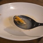 キッチン ブルー グローブ - そしてムール貝、スープも残しません