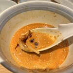 希須林 - ▪️担々つけ麺(太麺300g)¥1.150→¥1.200
      　※辛さ3段階からセレクト(中辛)
      　※ご飯無料(お代わりも無料)
      　※土日限定から土曜限定へ(日曜は定休日へ)
      　※野菜多め可能