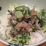 和食屋の惣菜えん - だし茶漬け＋肉うどん えん コレド日本橋店 鯵のたたき 香味和え 小盛