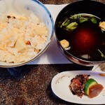日本料理 市松茶寮 - ご飯・香の物・赤だし