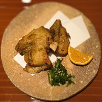 おい河 - 【豪華なお凌ぎ】とらふぐザンギ　万願寺とうがらし