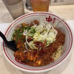 蒙古タンメン中本 - 妻の頂いた3月上旬限定の「黒鬼〜鬼の目にも麻婆〜」