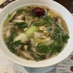 ZEN ROOM - 健彩麺セット これに塩麹酢ナムルと果実酢ドリンクが付いて@1,250円＋税