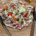 ピアンタ 王子店 - マグロのカルパッチョ モデナ産バルサミコとパルミジャーノ