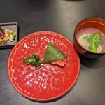笹乃雪 - 桜餅を模したご飯物