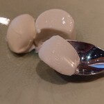 蒼菓 - シチリア州アーヴォラ産 アーモンドのプランマンジェ　自家製練乳入りジャージー牛乳のソルベ