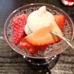 蒼菓 - 静岡県 金原農園 完熟紅ほっぺ　フロマージュブランのムース