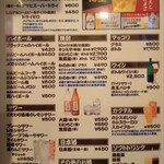 ホルモン屋 雷神 - ドリンクメニュー