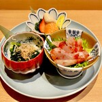 宿酒 きんきん -  20250306前菜三種盛り合わせ