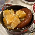 ピラミッド - 今週のカレー(ひき肉とデコポン)+ソーセージ