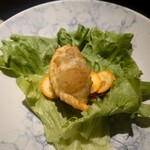 北新地 ふか - 伊賀牛ミスジのレタス巻餃子