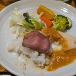 キッチン ブルー グローブ - 再び、ワンプレート