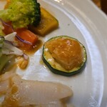 キッチン ブルー グローブ - ズッキーニを添えて