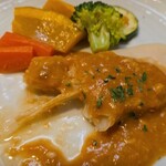 キッチン ブルー グローブ - 真ん中に骨がありました