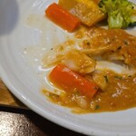 キッチン ブルー グローブ - 人参を添えて