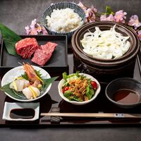 「黒毛和牛厳選赤身肉」陶板焼き御膳