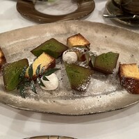 イル ギオットーネ 京都本店 - 小菓子（抹茶のフィナンシェ、バタークッキー、パウンドケーキ？）