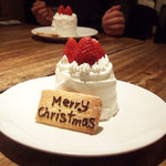 スパイスカフェ - 苺のショートケーキ(2009年クリスマスディナー)