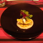 Simply French - 平目のマリネとじゃがいものクレープ　サラダ添え　黒トリュフ風味