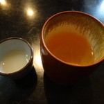 手打そば千花庵 - 蕎麦茶と蕎麦湯