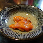 手打そば千花庵 - お通しのイカの塩辛