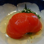 手打そば千花庵 - トマトの出汁びたしは激うま！