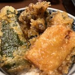 そば処 貴乃家 - 野菜天丼ハーフ