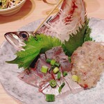 長崎食堂 三代目 じげもんとん - 鯵の刺身となめろう