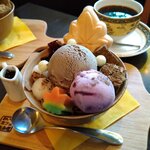 おいもカフェ 金糸雀 - おいも鎌倉ほうじ茶パフェ　870円　通年