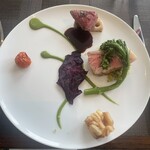 レストラン シンフォニー - 宮城県産豚肩ロース肉のグリル 赤ワインソース
      バジルとドライトマトのクスクス(+520円)