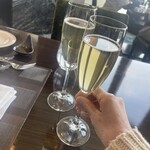 レストラン シンフォニー - ノンアルのスパークリングワイン。美味しっ(o´〰`o)❤