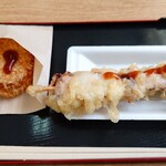 おさかな共和国 えびす丸 - 淡路牛コロッケ&タコ天串♪