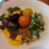 風庭 - サラダは，オクラ，プチトマト，ハンダマなど